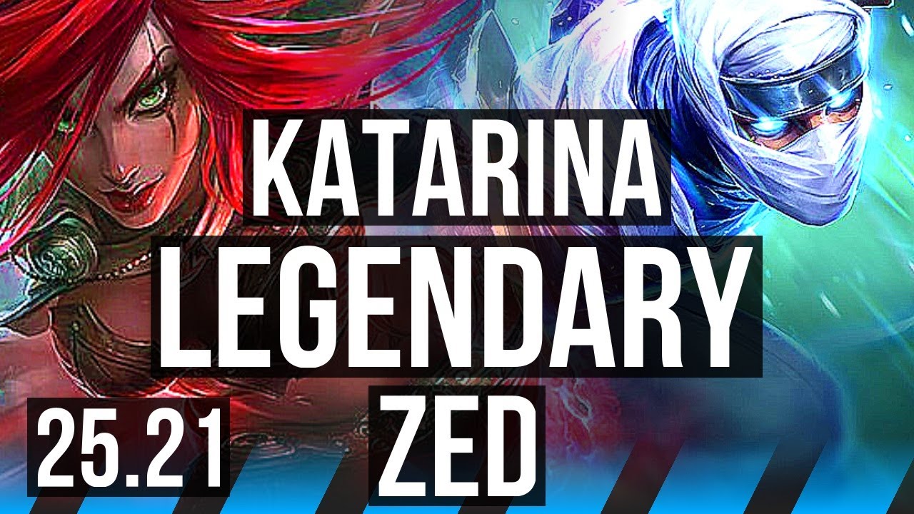 KATARINA vs ZED (MID) | 16/1/8, Legendary, 1200+ games | KR Master | 25.21