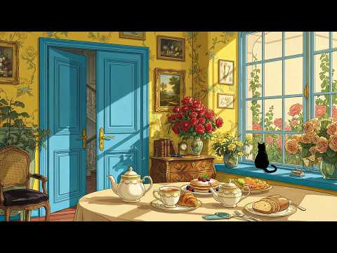 Classic Oldies 1940s Playing in Another Room while You Have Breakfast on a Sunny Spring Morning