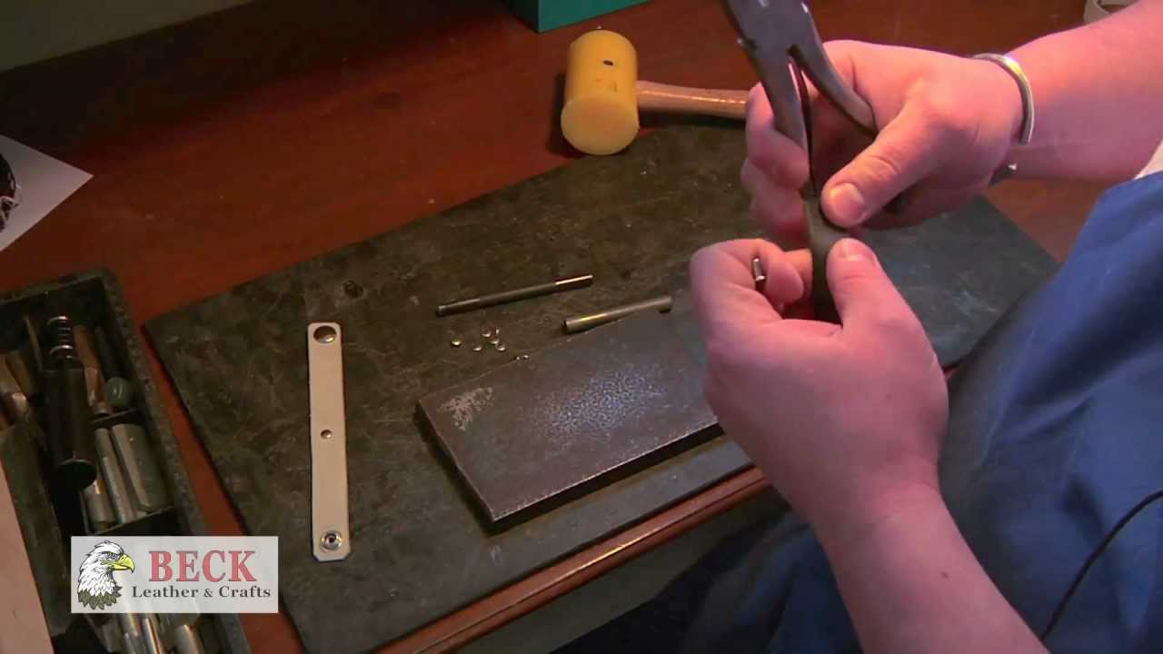 Leather Craft Training #3 - Setting Rivets - Basic Skills HD 