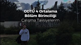 Odtüde Nasil 4 Ortalama Yaptim Bölüm Birinciliği - 4 Çalışma İpucu