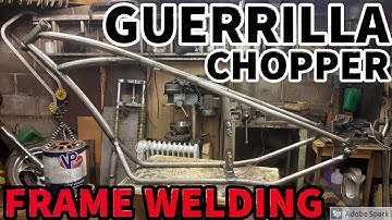 Homemade Triumph Chopper - Frame build - 1st Weld up session.