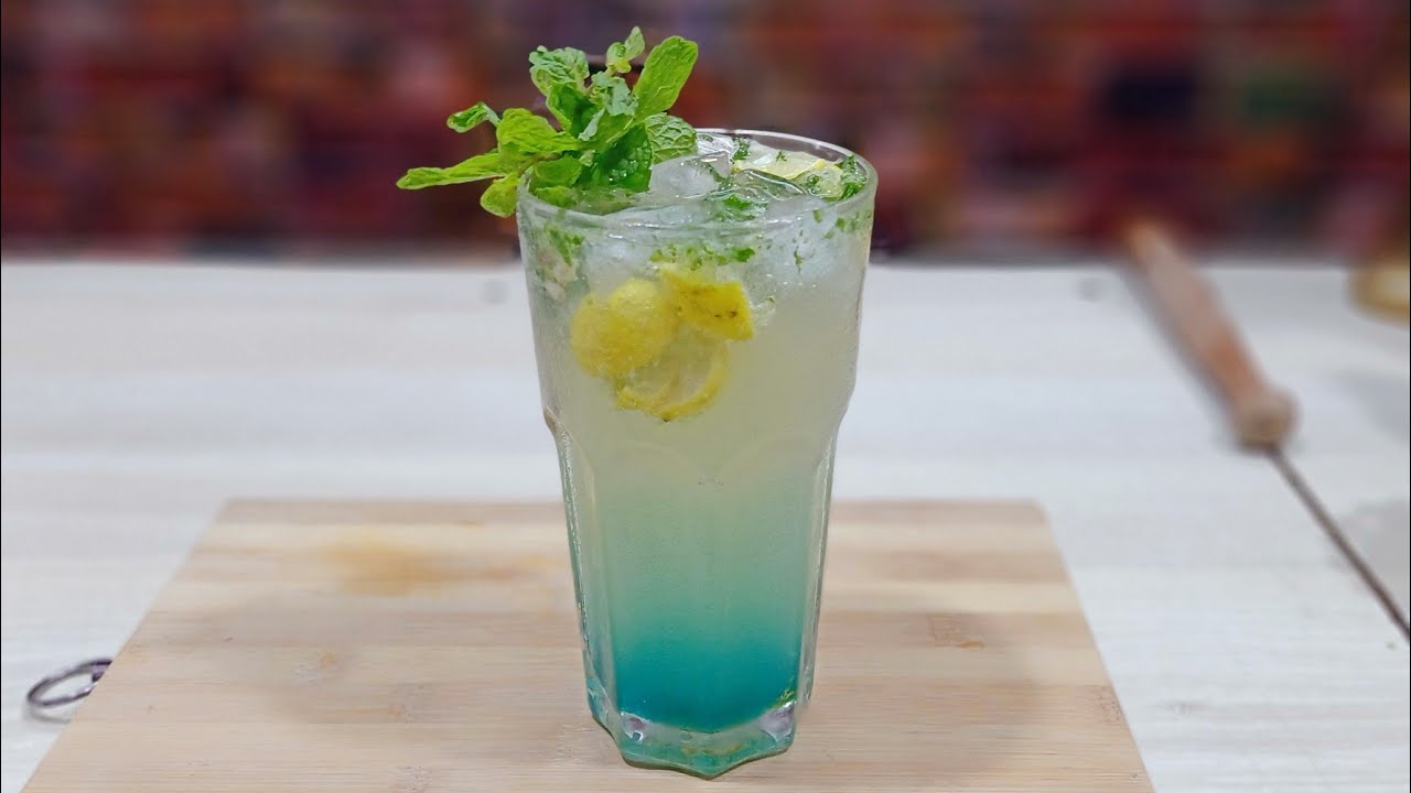 Ginger honey & blue curacao mojito Mocktail How to make The mocktail house YouTube