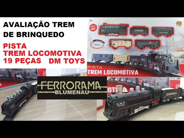 Pista Trem Locomotiva 103,5cm, DM Toys : : Brinquedos e Jogos