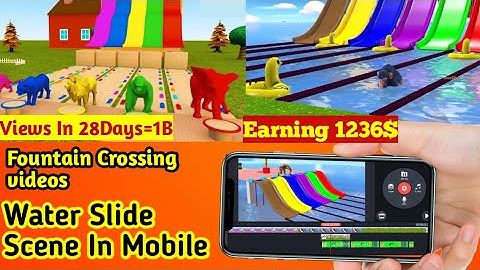 Fountain Crossing videos || Fountain Crossing Gorilla ,Cow Scene || Fountain Animals Scene Tutorial