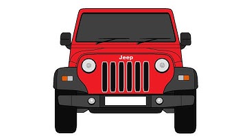 How to draw Jeep in computer using Ms Paint | Drawing Jeep step by step.