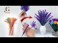 Make Lavender Flowers From Straws | Hướng Dẫn Làm Hoa Lavender Từ Ống Hút | G CRAFT