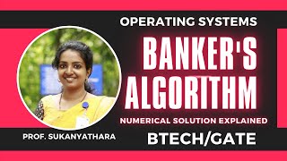 Solved question with detailed explanation of Banker's algorithm for deadlock avoidance