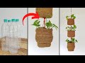 How to make an amazing vertical hanging pot using old plastic bottles  hanging plant ideas  diy