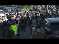 LIVE | Police-protesters clash outside ICE detention center