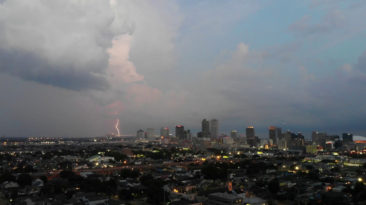 Lightning over New Orleans YouTube