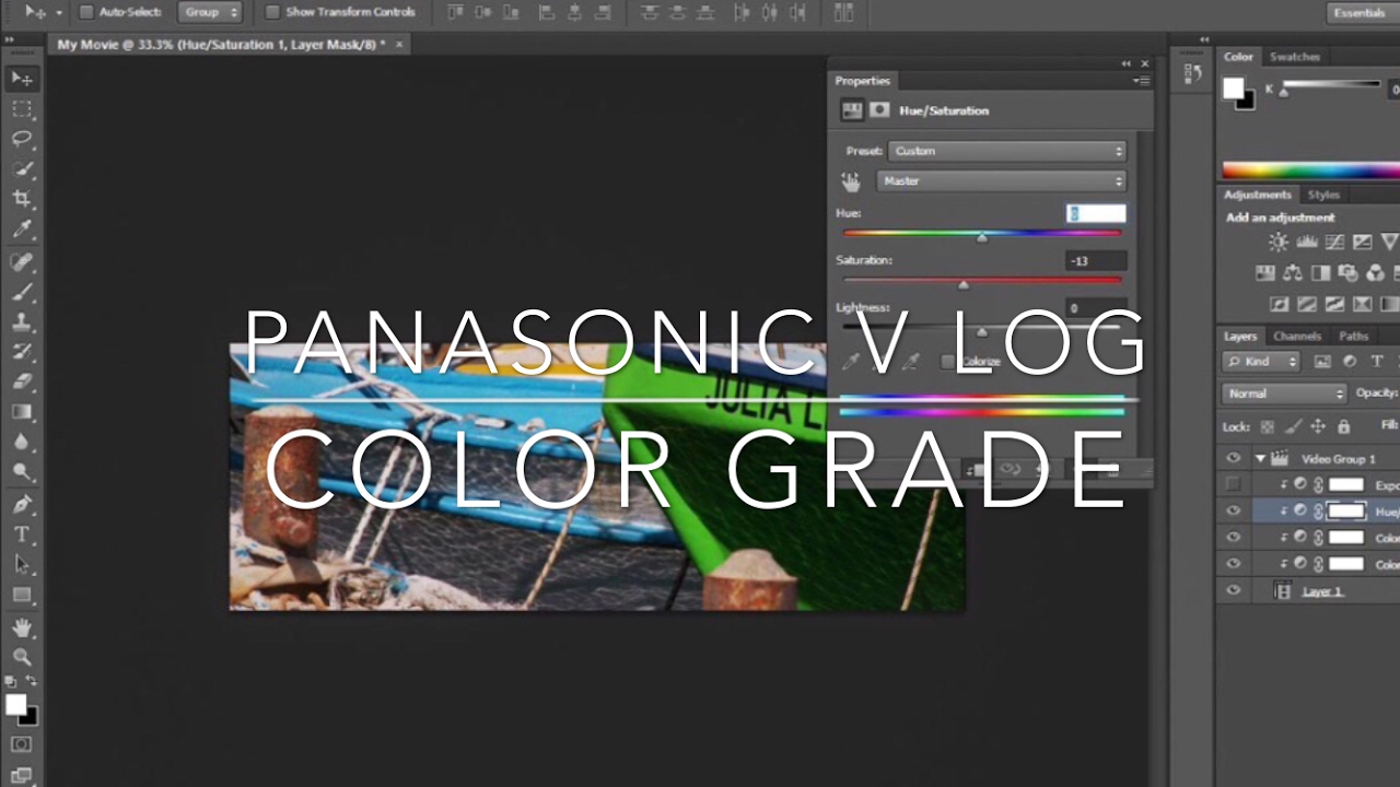 Color Grading Tutorial Panasonic VLog to Rec.709 LUT 1/2 YouTube
