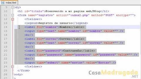 Tutorial XHTML y CSS - 60 - Form y Fieldset