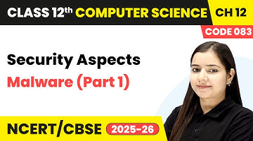 Chapter 12 3   Malware Part 1   Security Aspects  Class 12th Computer Science Code 083