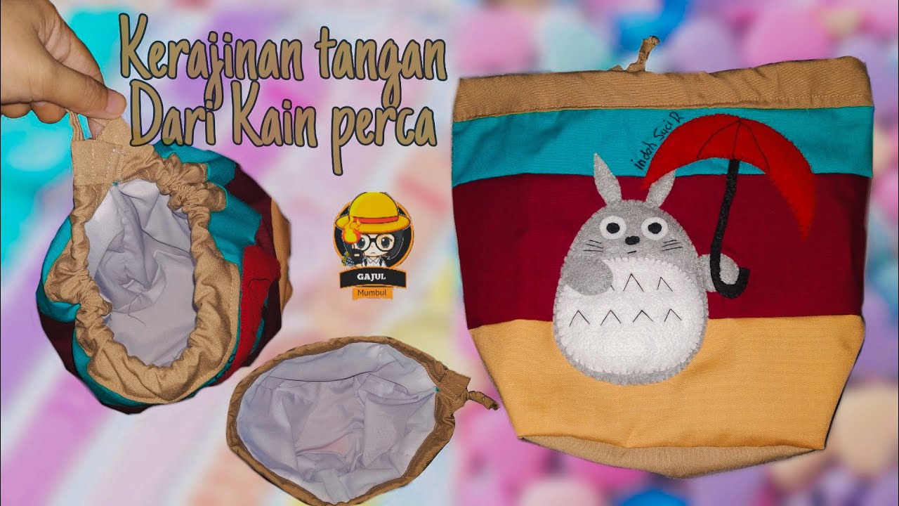 DIY   PEMANFAATAN KAIN  PERCA  BIKIN  TAS DARI  KAIN  PERCA  