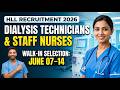 HLL Lifecare Recruitment 2026 | 146 Posts | Dialysis Technician, Staff Nurse & More