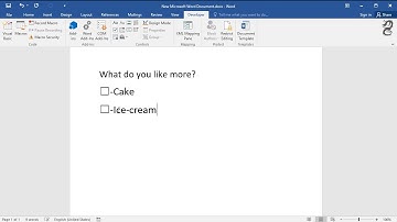 How to Create a Word Survey: Make question paper in word with checkbox