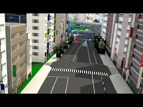 3D地図を使った市街地の流れ解析