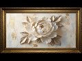 Gold Accented Peony Art  High End 3D Floral Wall Décor