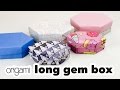 Origami Long Gem Box Tutorial - DIY - Paper Kawaii