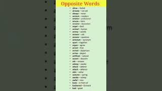 oppositewords, antonyms, 4