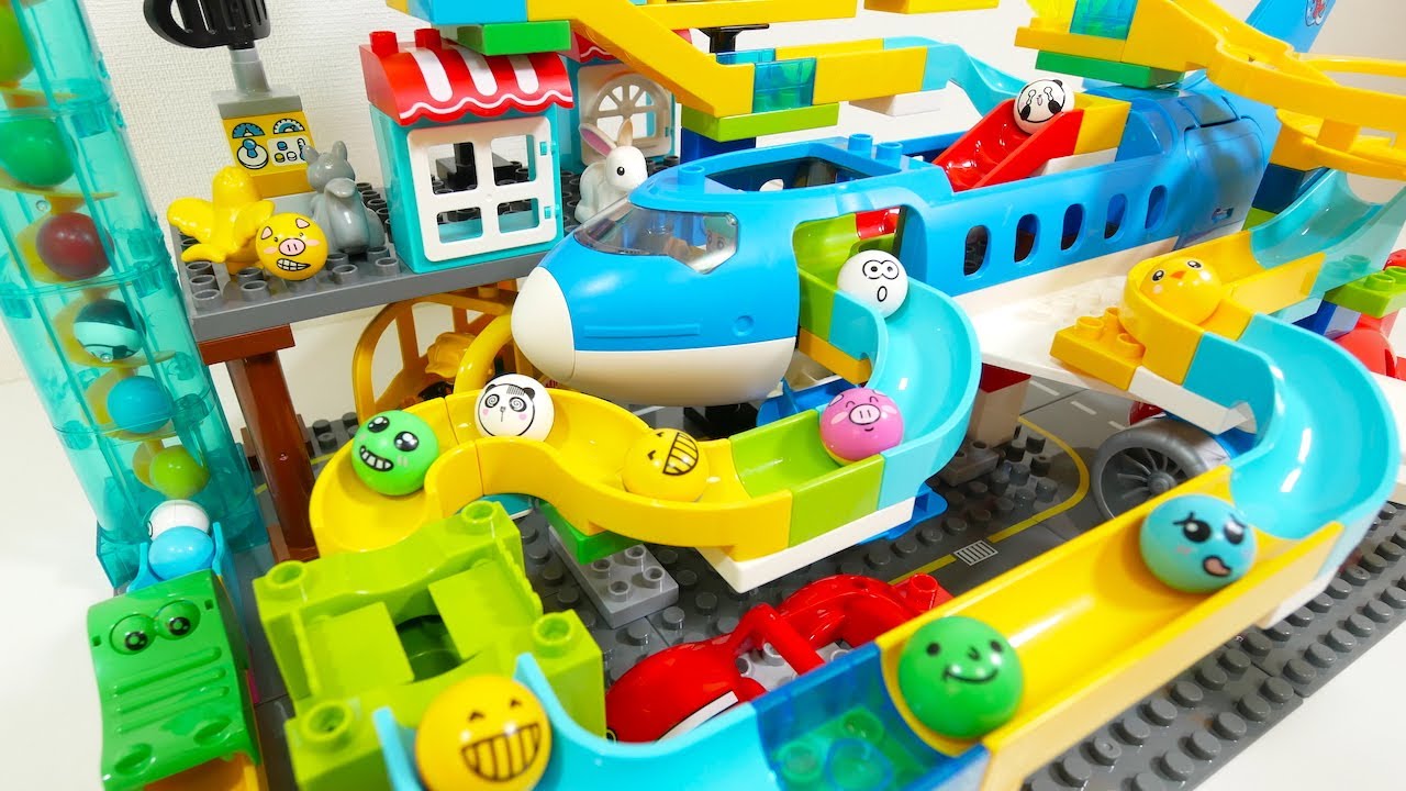 Satisfying Building Block coaster ☆ Marble Run ASMR airplane course 2