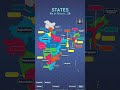 States of India and their location on map #india #state #generalknowledge