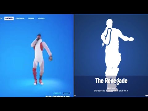 New Leaked Renegade Dance In Fortnite With Music Youtube - roblox fortnite dances game name oil i