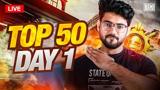 🔴2/10 -  CONQUEROR TOP 50 with MOTA BHAI! 😎 || BGMI #noobtopro