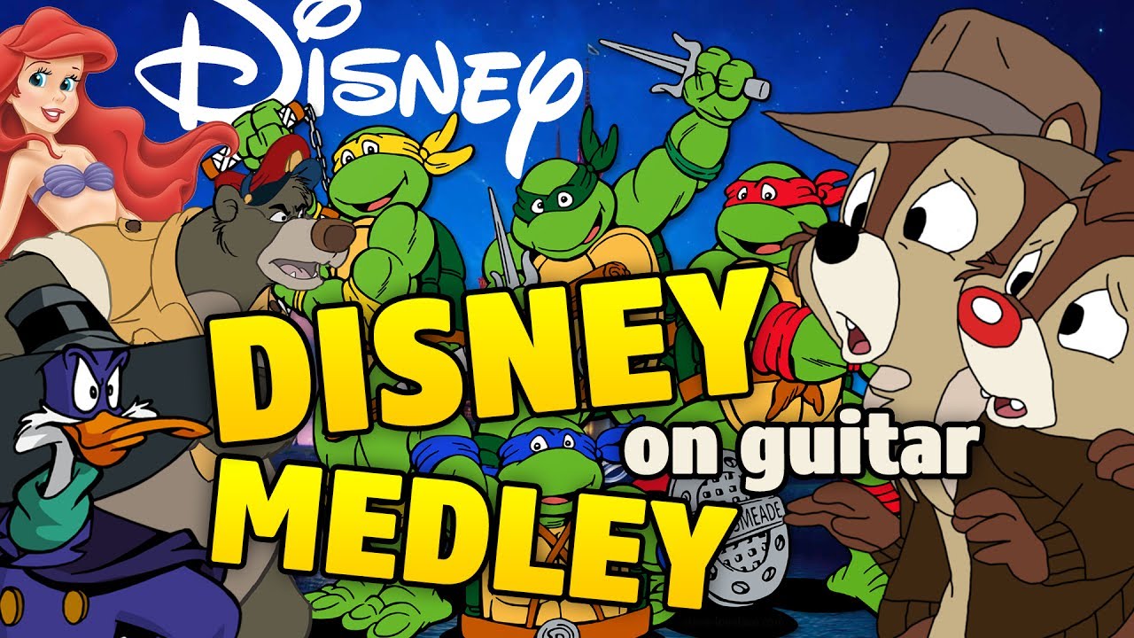 Disney on fingerstyle guitar Chip n Dale, Darkwing Duck, Mermaid