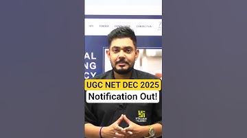 UGC NET DEC 2025 Notification Out #ugcnet2025 #notification #shorts #ugcdec2025