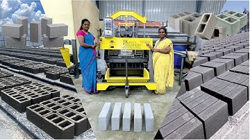 Hollow solid block making machine in Bangalore | Concrete Block Making Business Setup in Bangalore