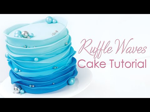 Fondant Ruffles - Wave Technique Cake Tutorial