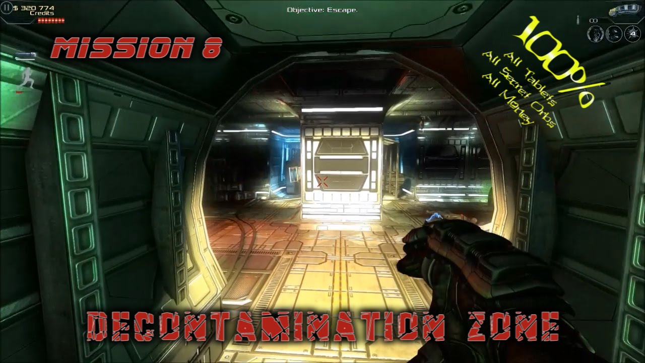 Dead Effect PC Walkthrough - Mission 08 - Decontamination Zone 100%