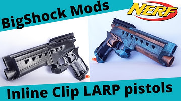 Rainbow Mods #28: LS-49 & ACE LS-52 ~ Nerf BigShock Inline Clip pistols