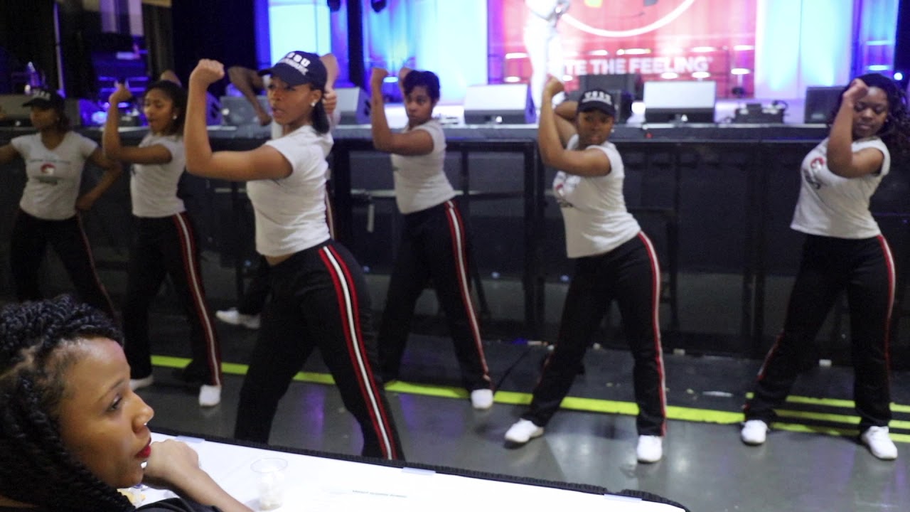 WSSU Cheerleaders Dancing At CIAA 2019