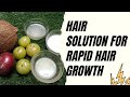 Organic Hair solution for rapid hair growth and soft and shiny hair. Prevents pre mature greying.