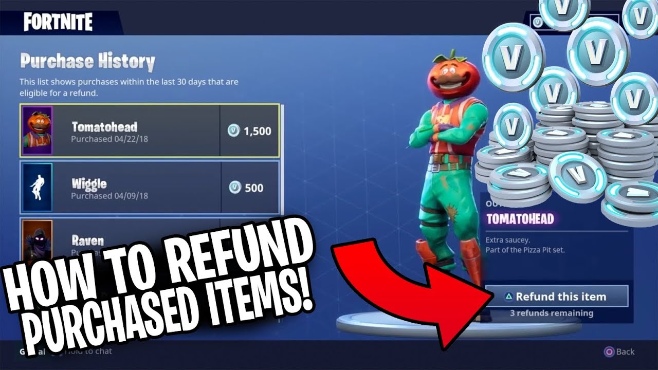 how to refund skins for v bucks fortnite battle royale free v bucks - fortnite free refund