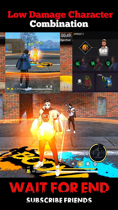 Low Damage Character Combination 🔥 Best Character Combination in Free Fire #shorts #viral