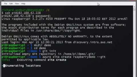 A Node.js app to Azure from the Raspberry Pi in 3 minutes