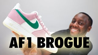 Air Force 1 Brogue Back 9 Pink Sail Green On Foot Sneaker Review QuickSchopes 672 Schopes FV9346 100