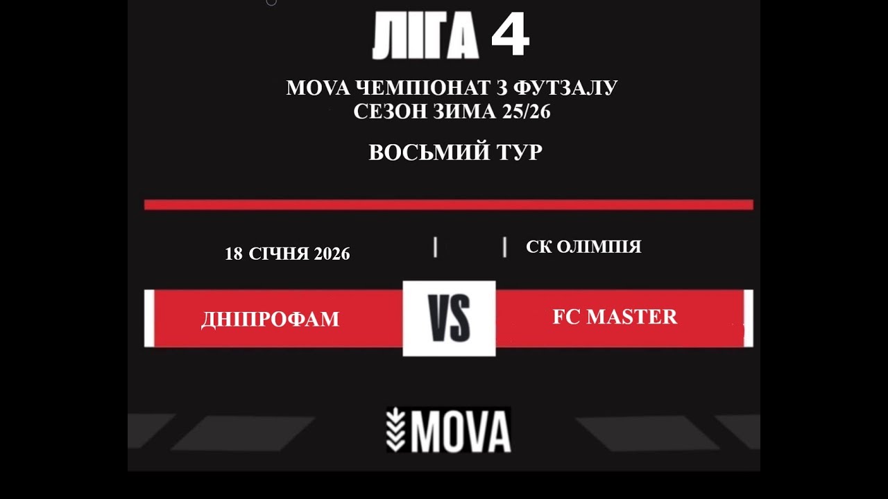 LIVE   ДНІПРОФАМ -FC MASTER-