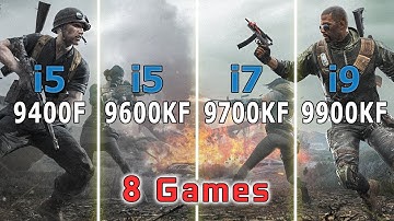 Intel i5-9400F vs i5-9600KF vs i7-9700KF vs i9-9900KF // Test in 8 Games