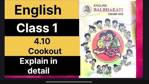 4.10 Cookout | class 1 | English medium | Balbharati | new syllabus | 2025 - 2026 |Maharashtra board