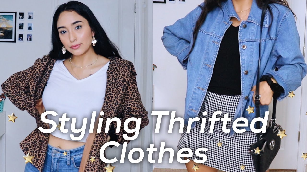 How I Style My Thrifted Clothes - YouTube