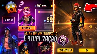 LOJA MISTERIOSA 10.0 COM EMOTE DO PIRATA? E NOVAS SKINS, SERVIDOR AVANÇADO AMANHÃ E MAIS - FREE FIRE