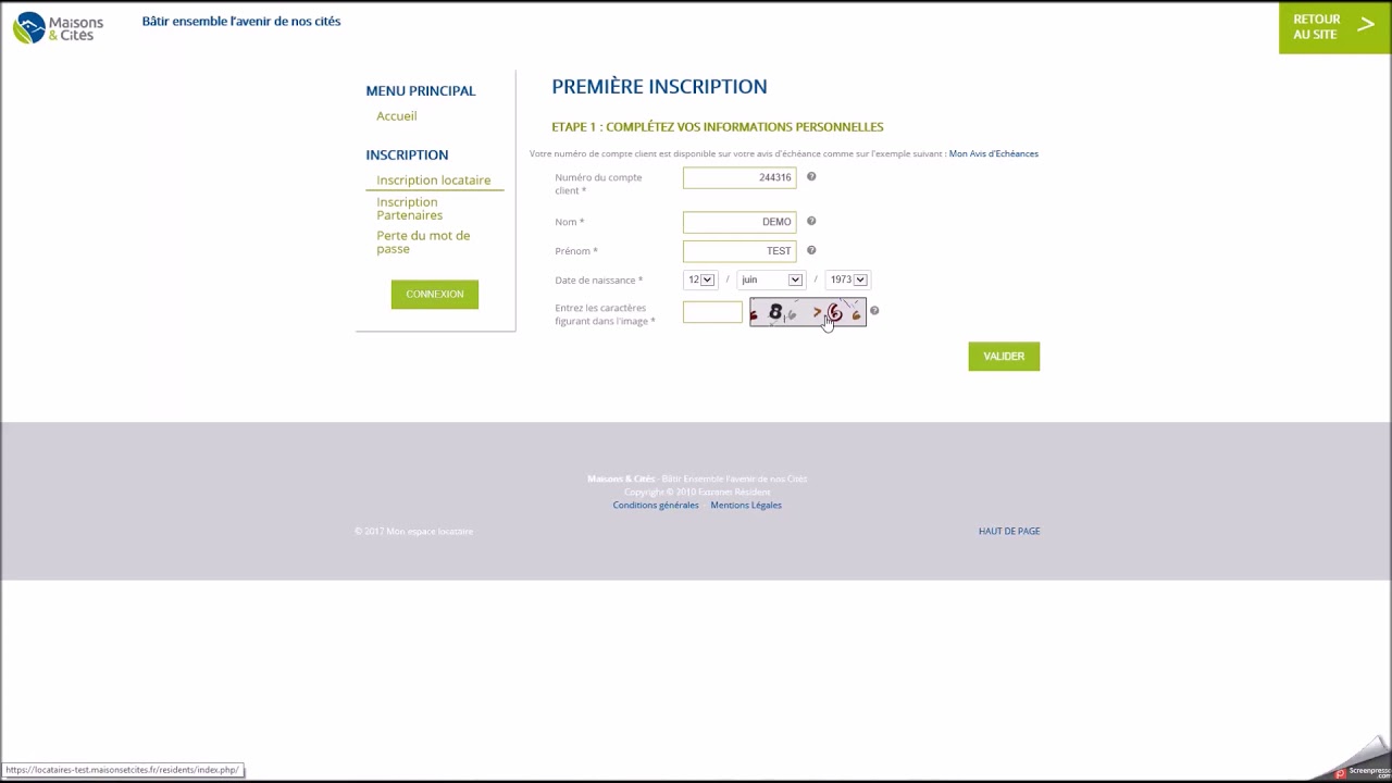 Espace client Gestion de l'inscription client YouTube