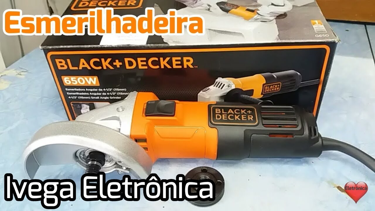 Esmerilhadeira Black Decker, não liga, como abrir