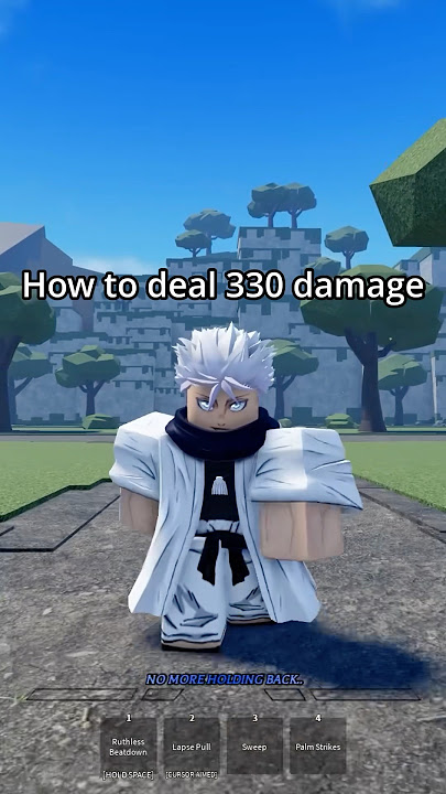 How to deal 330  damage on the Chara boss as Gojo w/ultimate (Jump Showdown) |Roblox|