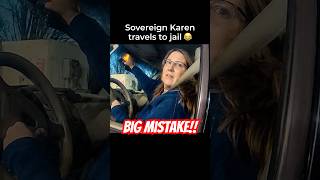 Sovereign Karen Travels To Jail 😂 #cops #police