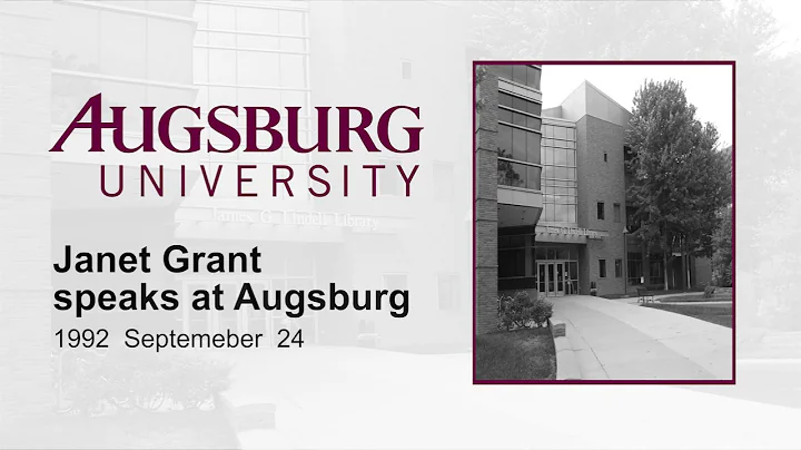 Janet Grant speaks at Augsburg (1992-9-24)